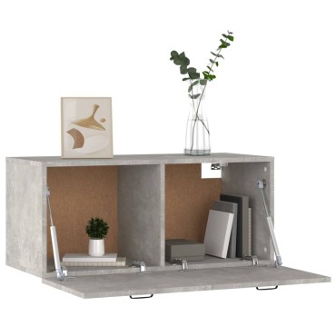 vidaXL Ντουλάπι Τοίχου Γκρι Σκυρ. 80x36,5x35cm Επεξεργασμένο Ξύλο 1 τεμ.