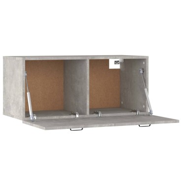 vidaXL Ντουλάπι Τοίχου Γκρι Σκυρ. 80x36,5x35cm Επεξεργασμένο Ξύλο 1 τεμ.
