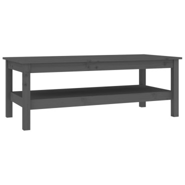 vidaXL Τραπεζάκι Σαλονιού Γκρι 110x50x40cm από Μασίφ Ξύλο Πεύκου 1 τεμ.
