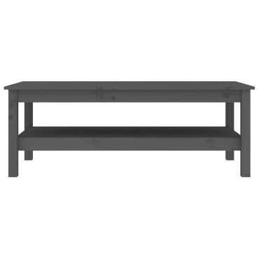 vidaXL Τραπεζάκι Σαλονιού Γκρι 110x50x40cm από Μασίφ Ξύλο Πεύκου 1 τεμ.