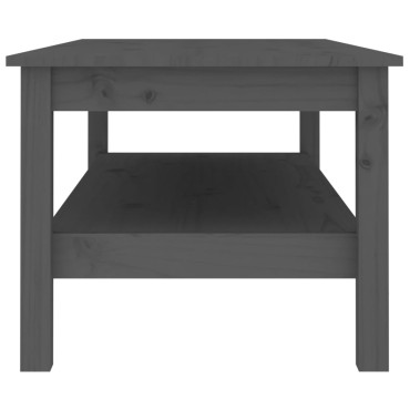 vidaXL Τραπεζάκι Σαλονιού Γκρι 110x50x40cm από Μασίφ Ξύλο Πεύκου 1 τεμ.