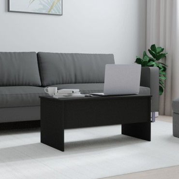 vidaXL Τραπεζάκι Σαλονιού Μαύρο 102x50,5x46,5cm Επεξεργασμένο Ξύλο 1 τεμ.