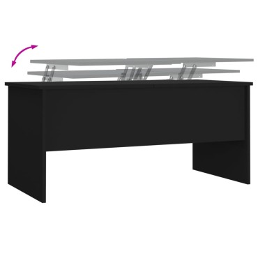 vidaXL Τραπεζάκι Σαλονιού Μαύρο 102x50,5x46,5cm Επεξεργασμένο Ξύλο 1 τεμ.