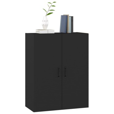vidaXL Ντουλάπι Κρεμαστό Μαύρο 69,5x34x90cm από Επεξεργασμένο Ξύλο 1 τεμ.