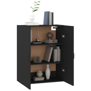 vidaXL Ντουλάπι Κρεμαστό Μαύρο 69,5x34x90cm από Επεξεργασμένο Ξύλο 1 τεμ.