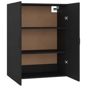 vidaXL Ντουλάπι Κρεμαστό Μαύρο 69,5x34x90cm από Επεξεργασμένο Ξύλο 1 τεμ.