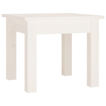 vidaXL Τραπεζάκι Σαλονιού Λευκό 35x35x30cm από Μασίφ Ξύλο Πεύκου 1 τεμ.