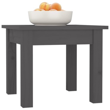 vidaXL Τραπεζάκι Σαλονιού Γκρι 35x35x30cm από Μασίφ Ξύλο Πεύκου 1 τεμ.