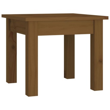 vidaXL Τραπεζάκι Σαλονιού Καφέ Μελί 35x35x30cm Μασίφ Ξύλο Πεύκου 1 τεμ.