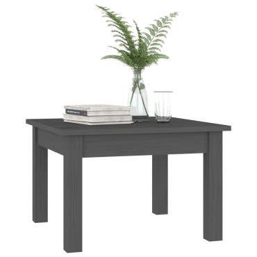 vidaXL Τραπεζάκι Σαλονιού Γκρι 45x45x30cm από Μασίφ Ξύλο Πεύκου 1 τεμ.