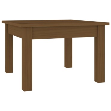 vidaXL Τραπεζάκι Σαλονιού Καφέ Μελί 45x45x30cm Μασίφ Ξύλο Πεύκου 1 τεμ.