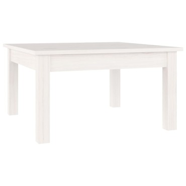 vidaXL Τραπεζάκι Σαλονιού Λευκό 55x55x30cm από Μασίφ Ξύλο Πεύκου 1 τεμ.