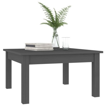 vidaXL Τραπεζάκι Σαλονιού Γκρι 55x55x30cm από Μασίφ Ξύλο Πεύκου 1 τεμ.