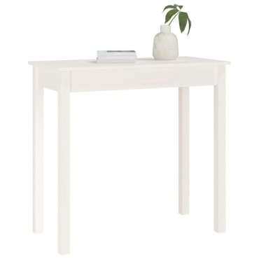 vidaXL Τραπέζι Κονσόλα Λευκό 80x40x75cm από Μασίφ Ξύλο Πεύκου 1 τεμ.