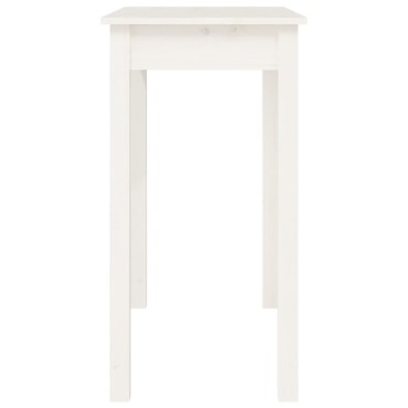 vidaXL Τραπέζι Κονσόλα Λευκό 80x40x75cm από Μασίφ Ξύλο Πεύκου 1 τεμ.