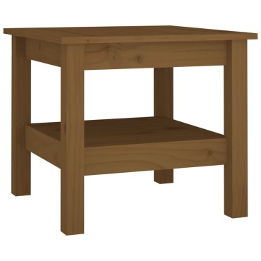 vidaXL Τραπεζάκι Σαλονιού Καφέ Μελί 45x45x40cm Μασίφ Ξύλο Πεύκου 1 τεμ.