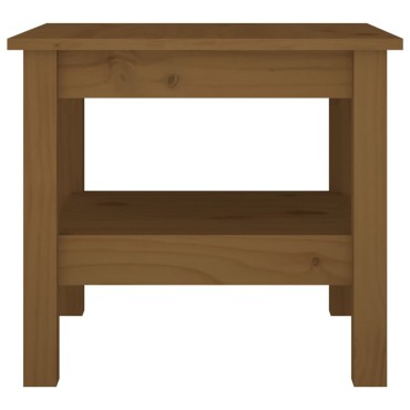 vidaXL Τραπεζάκι Σαλονιού Καφέ Μελί 45x45x40cm Μασίφ Ξύλο Πεύκου 1 τεμ.
