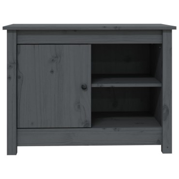 vidaXL Έπιπλο Τηλεόρασης Γκρι 70x36,5x52cm από Μασίφ Ξύλο Πεύκου