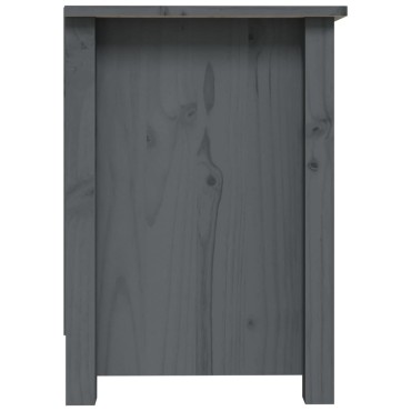 vidaXL Έπιπλο Τηλεόρασης Γκρι 70x36,5x52cm από Μασίφ Ξύλο Πεύκου