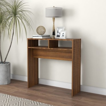 vidaXL Τραπέζι Κονσόλα Καφέ Δρυς 78x30x80cm Επεξεργασμένο Ξύλο 1 τεμ.