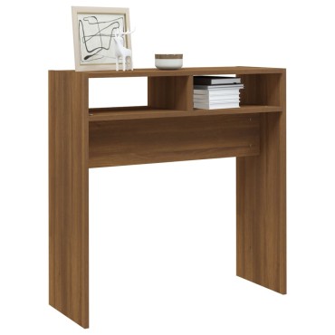 vidaXL Τραπέζι Κονσόλα Καφέ Δρυς 78x30x80cm Επεξεργασμένο Ξύλο 1 τεμ.