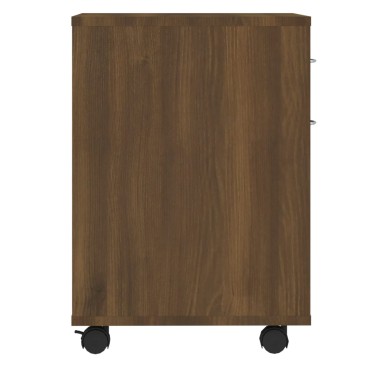 vidaXL Ντουλάπι Με Ροδάκια Καφέ Δρυς 45x38x54cm Επεξεργ. Ξύλο 1 τεμ.