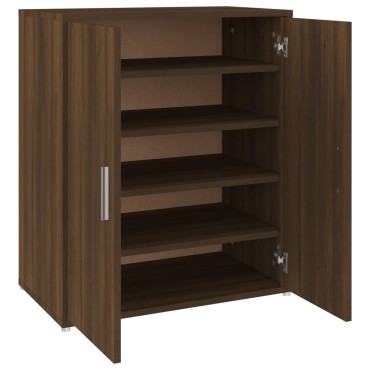 vidaXL Παπουτσοθήκη Καφέ Δρυς 60x35x70cm από Επεξεργασμένο Ξύλο
