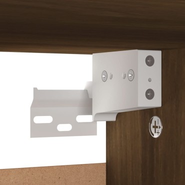 vidaXL Παπουτσοθήκη Καφέ Δρυς 60x35x70cm από Επεξεργασμένο Ξύλο