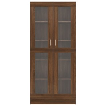 vidaXL Βιτρίνα Καφέ Δρυς 82,5x30,5x185,5cm από Επεξεργασμένο Ξύλο 1 τεμ.