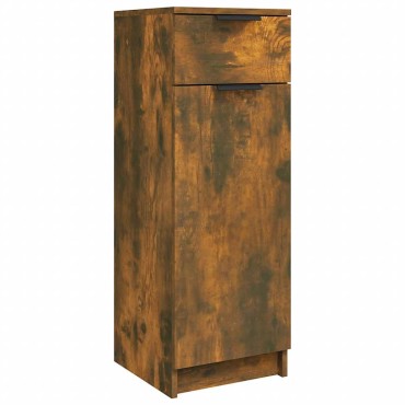 vidaXL Ντουλάπι Μπάνιου Καπνιστή Δρυς 32x34x90cm Επεξεργασμένο Ξύλο 1 τεμ.