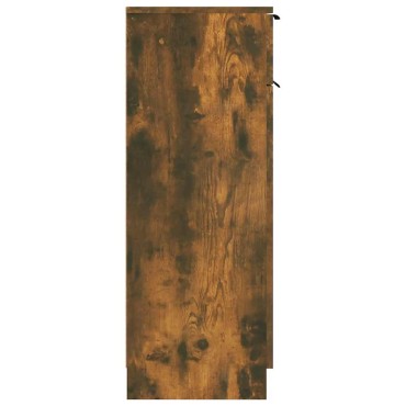 vidaXL Ντουλάπι Μπάνιου Καπνιστή Δρυς 32x34x90cm Επεξεργασμένο Ξύλο 1 τεμ.