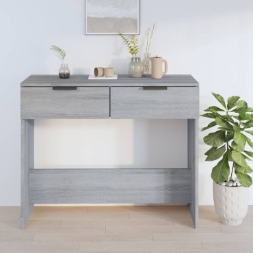 vidaXL Τραπέζι Κονσόλα Γκρι Sonoma 90x36x75cm Επεξεργασμένο Ξύλο 1 τεμ.