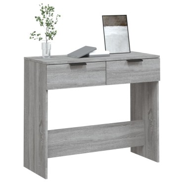 vidaXL Τραπέζι Κονσόλα Γκρι Sonoma 90x36x75cm Επεξεργασμένο Ξύλο 1 τεμ.