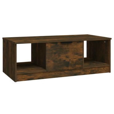 vidaXL Τραπεζάκι Σαλονιού Καπνιστή Δρυς 102x50x36cm Επεξεργασμ. Ξύλο 1 τεμ.