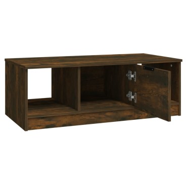vidaXL Τραπεζάκι Σαλονιού Καπνιστή Δρυς 102x50x36cm Επεξεργασμ. Ξύλο 1 τεμ.
