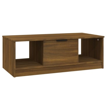 vidaXL Τραπεζάκι Σαλονιού Καφέ Δρυς 102x50x36cm Επεξεργασμένο Ξύλο 1 τεμ.