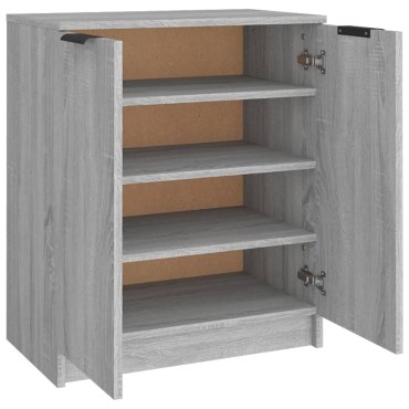 vidaXL Παπουτσοθήκη Γκρι Sonoma 59x35x70cm από Επεξεργασμένο Ξύλο 1 τεμ.