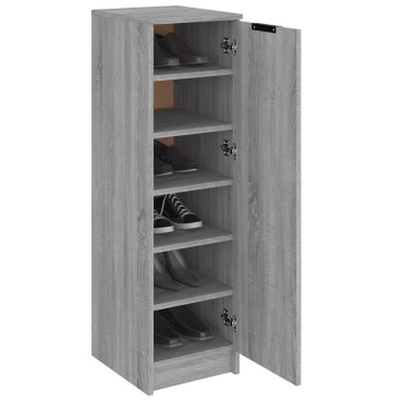 vidaXL Παπουτσοθήκη Γκρι Sonoma 30x35x100cm από Επεξεργασμένο Ξύλο