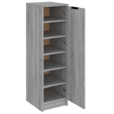 vidaXL Παπουτσοθήκη Γκρι Sonoma 30x35x100cm από Επεξεργασμένο Ξύλο