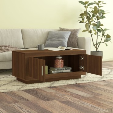 vidaXL Τραπεζάκι Σαλονιού Καφέ Δρυς 102x50x45cm Επεξεργασμένο Ξύλο 1 τεμ.