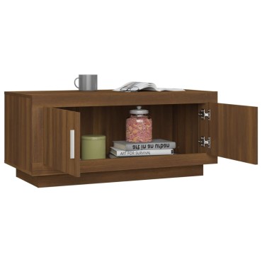 vidaXL Τραπεζάκι Σαλονιού Καφέ Δρυς 102x50x45cm Επεξεργασμένο Ξύλο 1 τεμ.