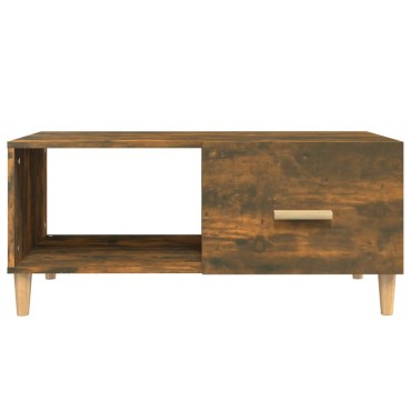vidaXL Τραπεζάκι Σαλονιού Καπνιστή Δρυς89,5x50x40cm από Επεξεργ. Ξύλο 1 τεμ.