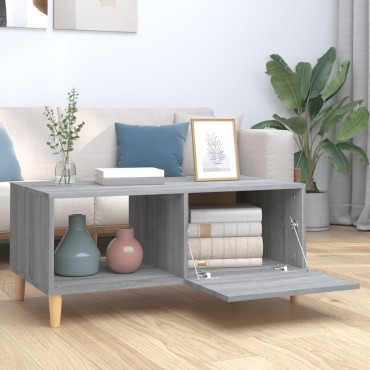 vidaXL Τραπεζάκι Σαλονιού Γκρι Sonoma 89,5x50x40cm Επεξεργασμένο Ξύλο 1 τεμ.