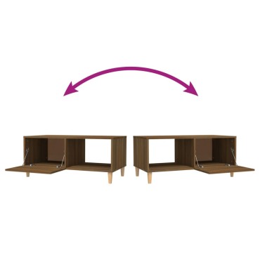 vidaXL Τραπεζάκι Σαλονιού Καφέ Δρυς89,5x50x40cm από Επεξεργασμένο Ξύλο 1 τεμ.
