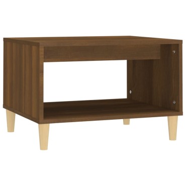 vidaXL Τραπεζάκι Σαλονιού Καφέ Δρυς 60x50x40cm Επεξεργασμένο Ξύλο 1 τεμ.