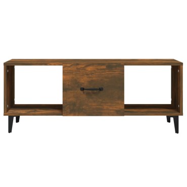 vidaXL Τραπεζάκι Σαλονιού Καπνιστή Δρυς102x50x40cm Επεξεργασμένο Ξύλο 1 τεμ.