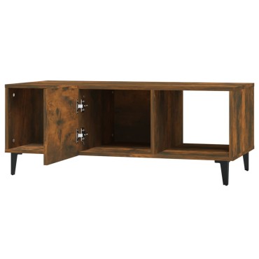 vidaXL Τραπεζάκι Σαλονιού Καπνιστή Δρυς102x50x40cm Επεξεργασμένο Ξύλο 1 τεμ.