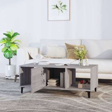 vidaXL Τραπεζάκι Σαλονιού Γκρι Sonoma 102x50x40cm Επεξεργασμένο Ξύλο 1 τεμ.