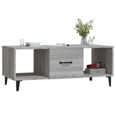vidaXL Τραπεζάκι Σαλονιού Γκρι Sonoma 102x50x40cm Επεξεργασμένο Ξύλο 1 τεμ.