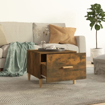 vidaXL Τραπεζάκια Σαλονιού 2 τεμ. Καπνιστή Oak 50x50x40cm Επεξ. Ξύλο